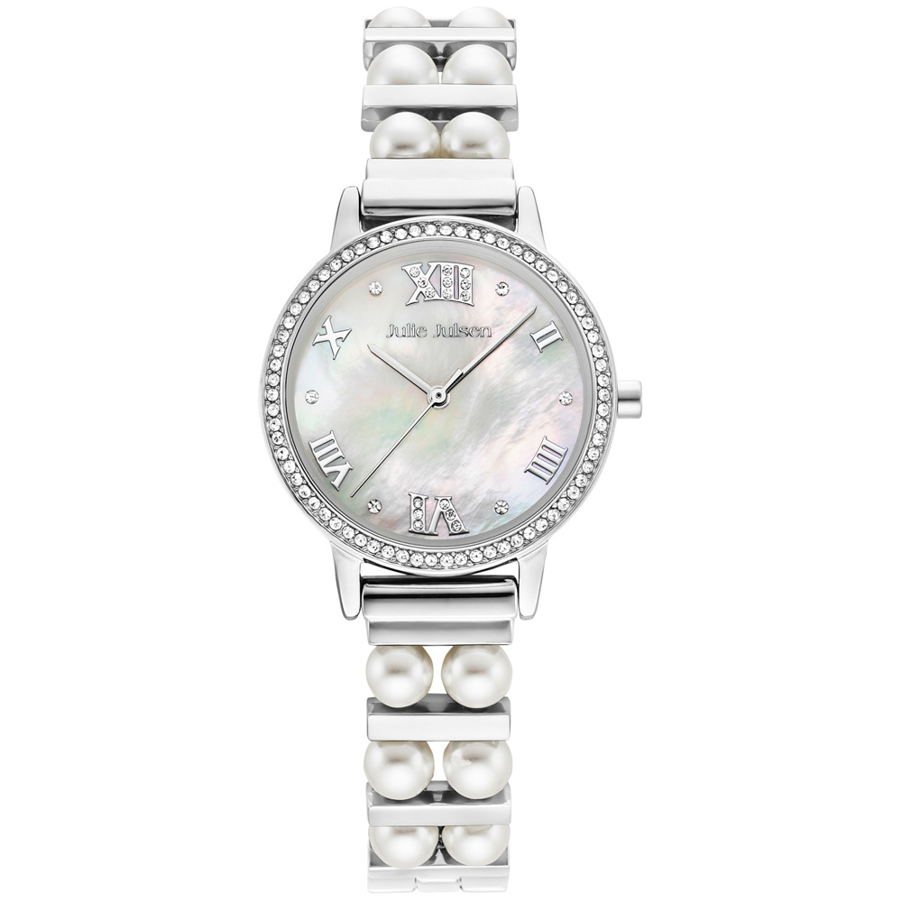 Julie Julsen Pearls Stainless Steel Gold Plated with Mother of Pearl Dial