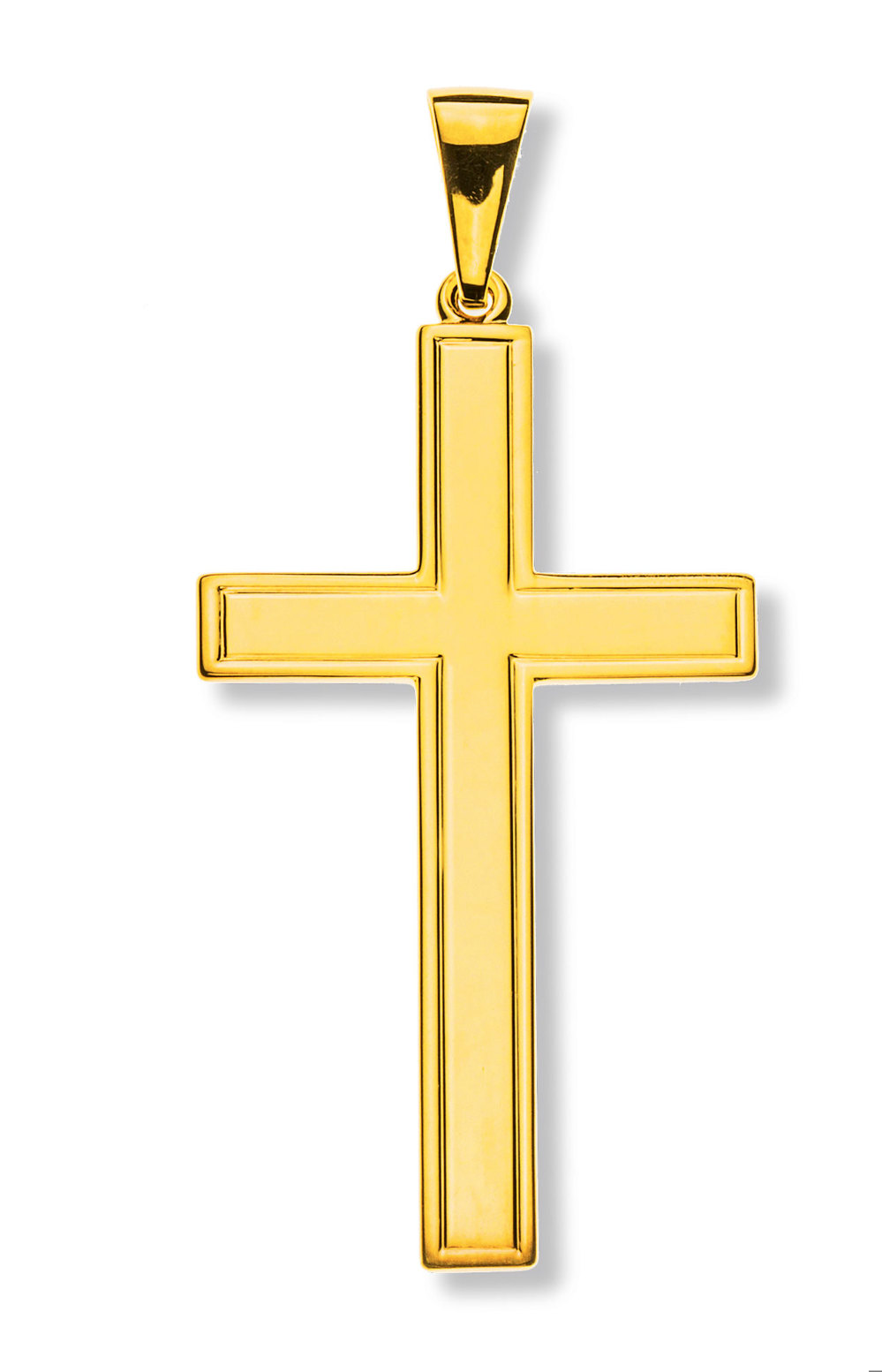 AURONOS Prestige Pendentif en croix 18K or jaune 4.1cm longueur 2.3cm largeur