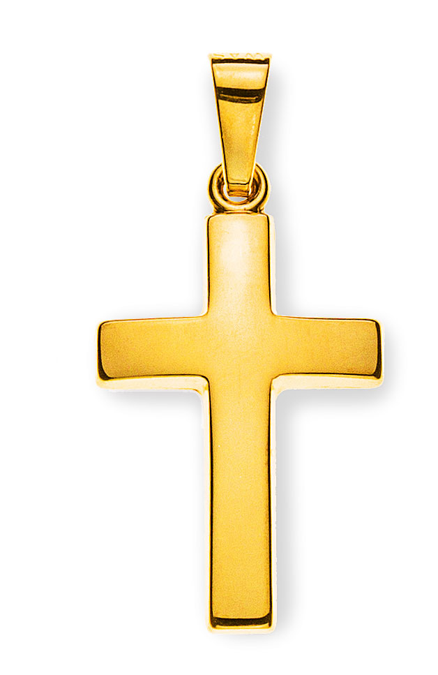 AURONOS Prestige Kreuz Anhänger 18K Gelbgold 1.8cm Länge 1.2cm Breite