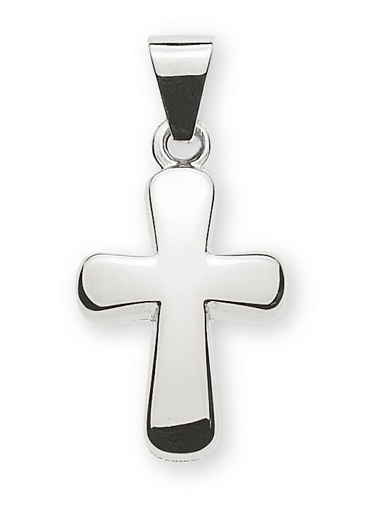 AURONOS Prestige Cross pendant 18K white gold 1.2cm length 0.9cm width