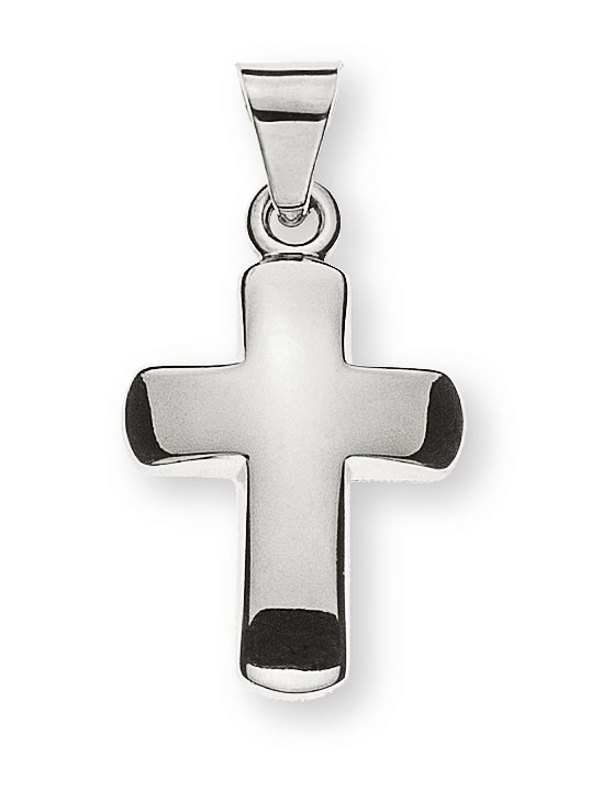 AURONOS Prestige Cross pendant 18K white gold 1.2cm length 0.9cm width