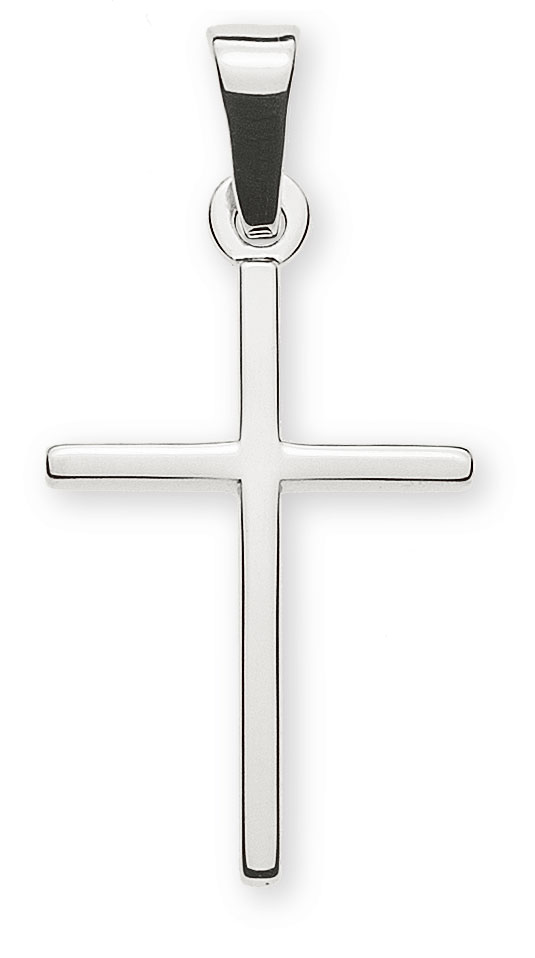 AURONOS Prestige Croix pendentif 18K or blanc 1.8cm longueur 1.2cm largeur