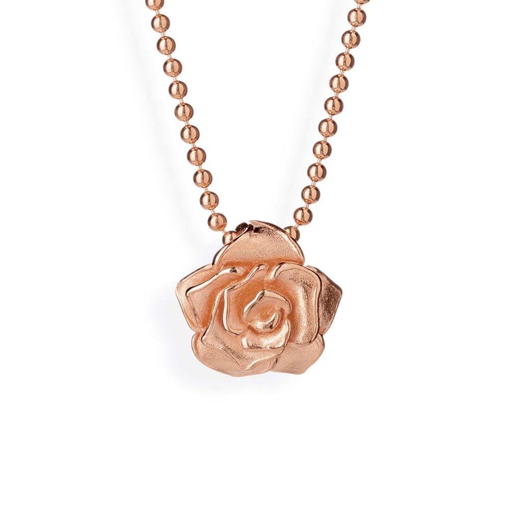 Drachenfels Rose of Antoine small rose pendant made of 925 silver red gold plated Length: 2.0cm Width: 1.8cm