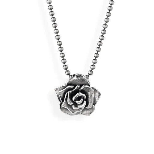 Drachenfels Rose of Antoine small rose pendant made of 925 silver in vintage look Length: 2.0cm Width: 1.8cm