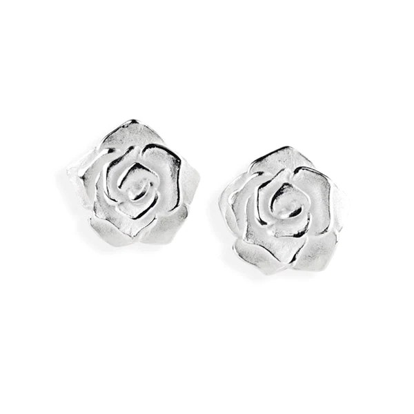 Drachenfels Rose of Antoine grandes roses Clip d’oreille en argent 925 Longueur : 1.8cm Largeur : 1.8cm