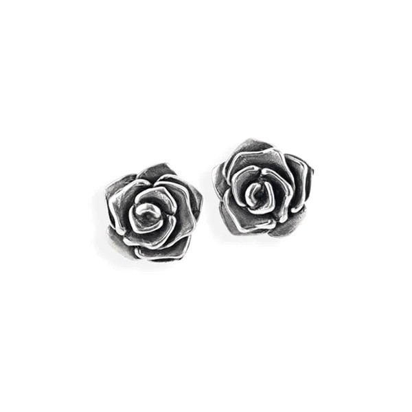 Drachenfels Rose of Antoine small roses earrings made of 925 silver in vintage look Length: 1.3cm Width: 1.3cm