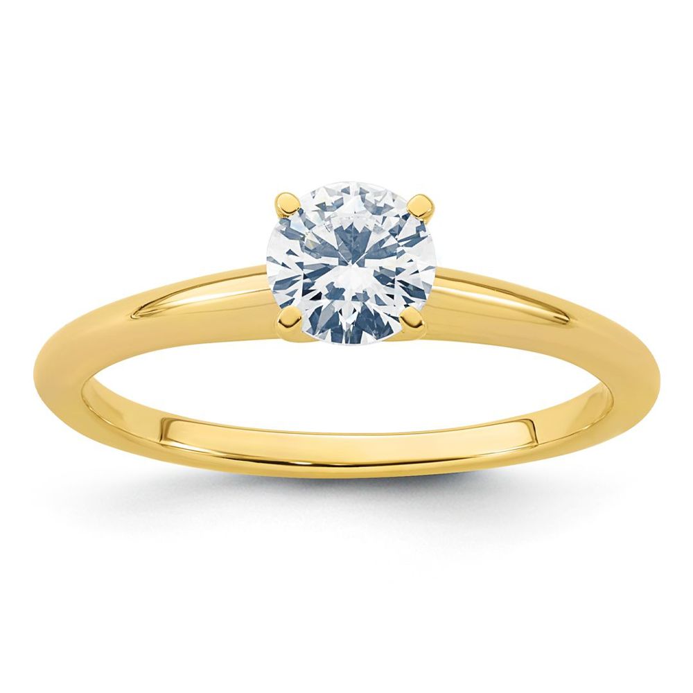 AURONOS Lab Diamonds Solitaire Ring 14K Or jaune 0.5ct VS F 