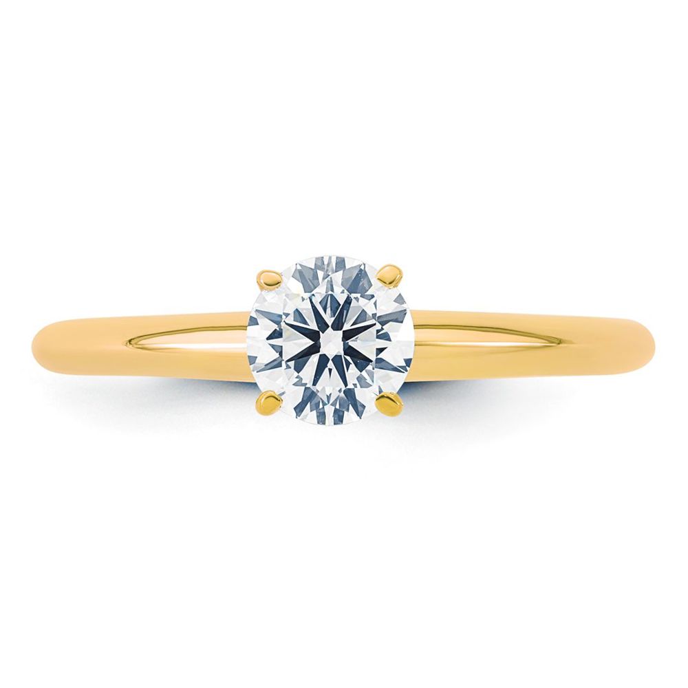 AURONOS Lab Diamonds Solitaire Ring 14K Or jaune 0.5ct VS F 