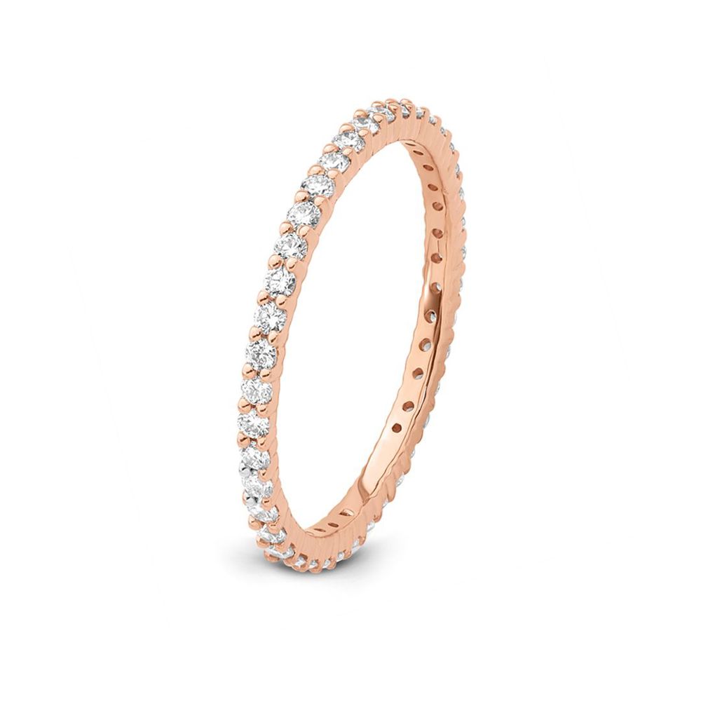 AURONOS Lab Diamonds ring 14K rose gold 0.45ct VS F