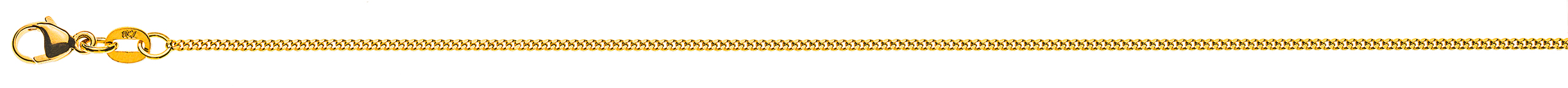 AURONOS Style necklace yellow gold 9K curb chain polished 40cm 1.4mm