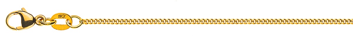 AURONOS Style necklace yellow gold 9K curb chain polished 40cm 1.4mm