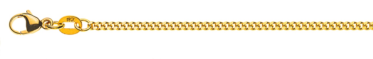 AURONOS Style necklace yellow gold 9K curb chain polished 40cm 1.8mm