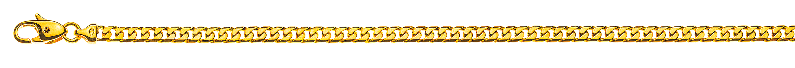 AURONOS Style bracelet yellow gold 9K curb chain 19cm 4.0mm