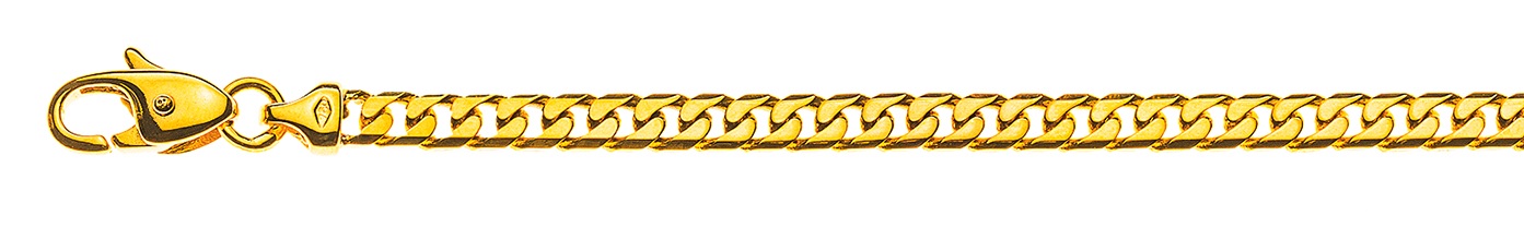 AURONOS Style bracelet yellow gold 9K curb chain 19cm 4.0mm