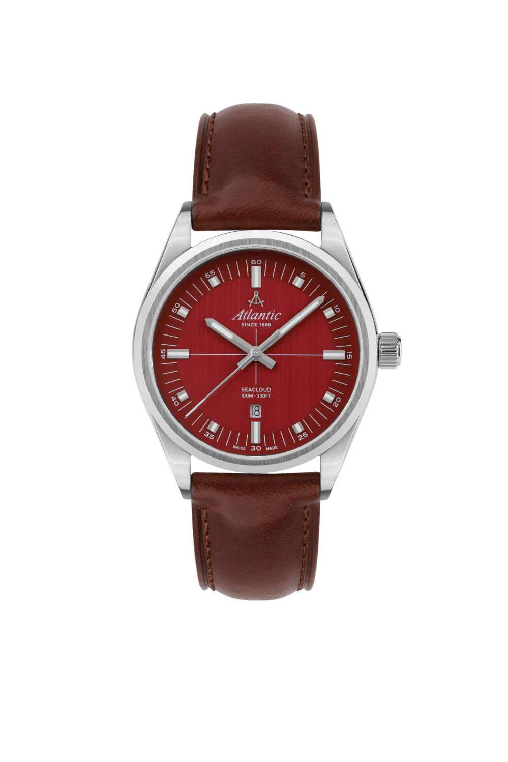 Atlantic Seacloud Edelstahl Rot & Leder