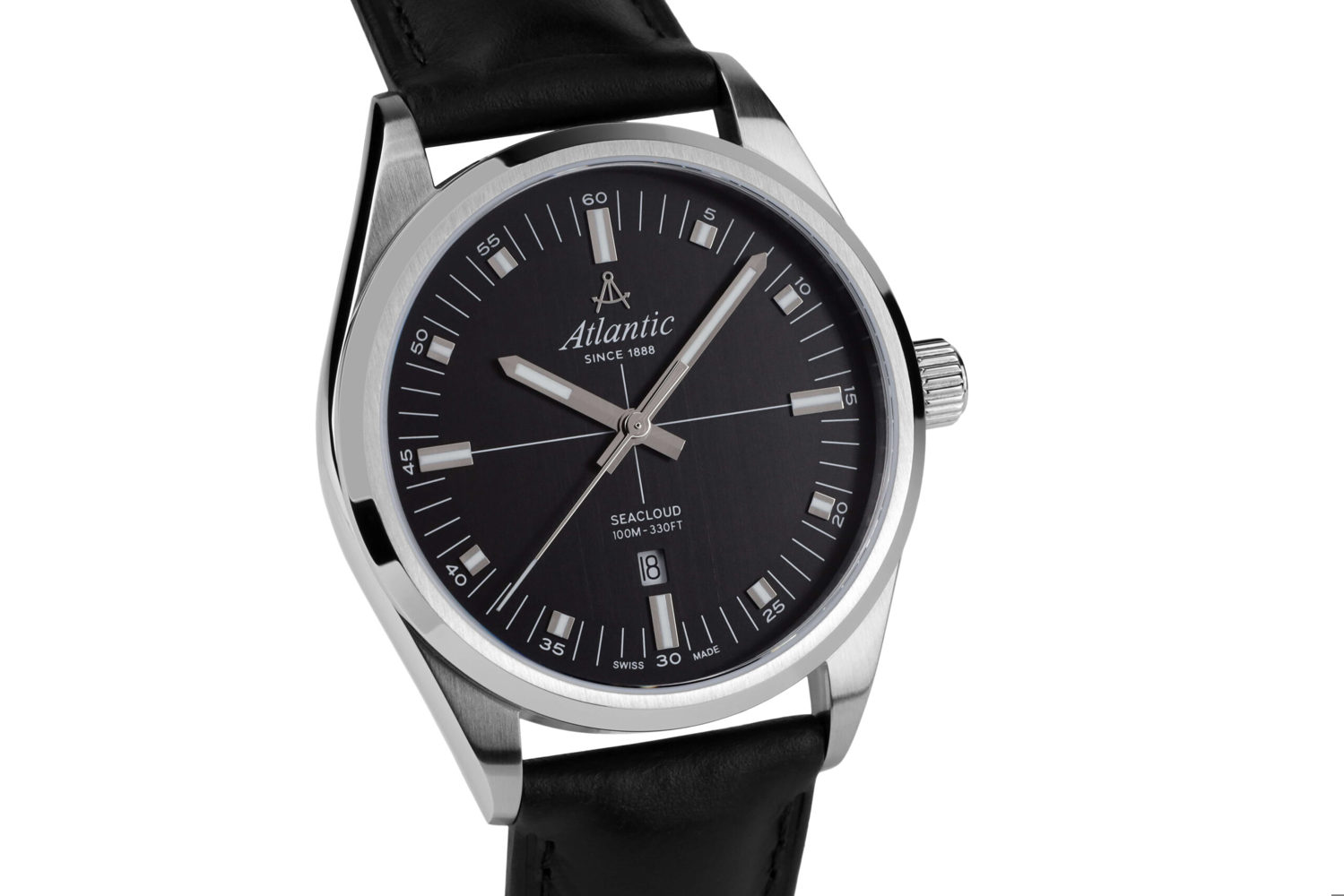 Atlantic Seacloud Edelstahl Schwarz & Leder