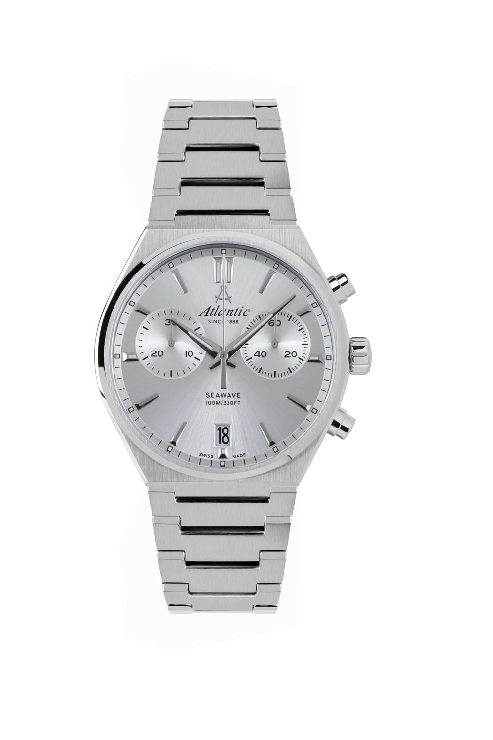 Atlantic Seawave Chrono Edelstahl Silber