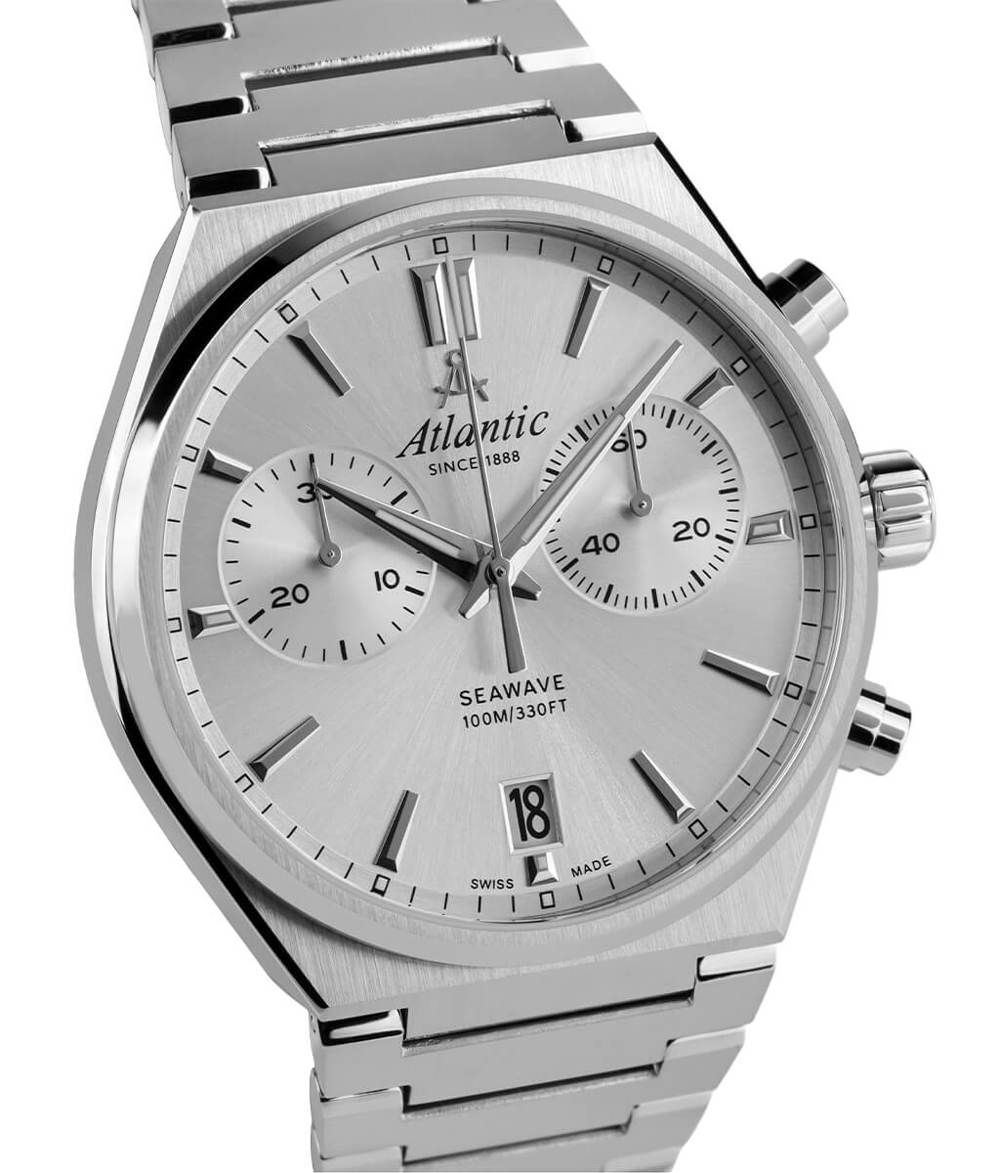 Atlantic Seawave Chrono Edelstahl Silber