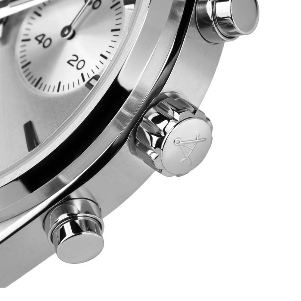 Atlantic Seawave Chrono Edelstahl Silber