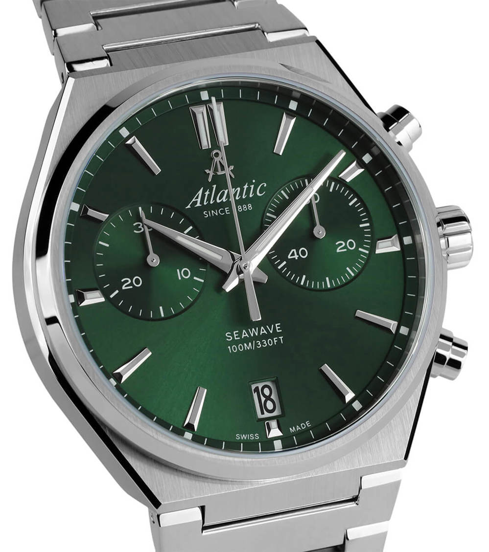 Atlantic Seawave Chrono stainless steel green