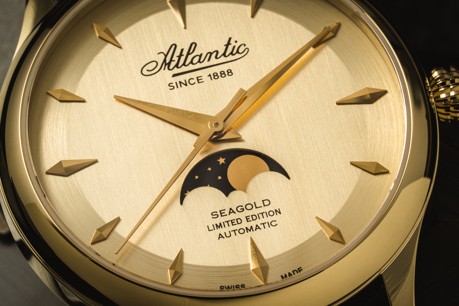 Atlantic Seagold Moonphase 14K Gelbgold Limited 135 Year Anniversary Edition