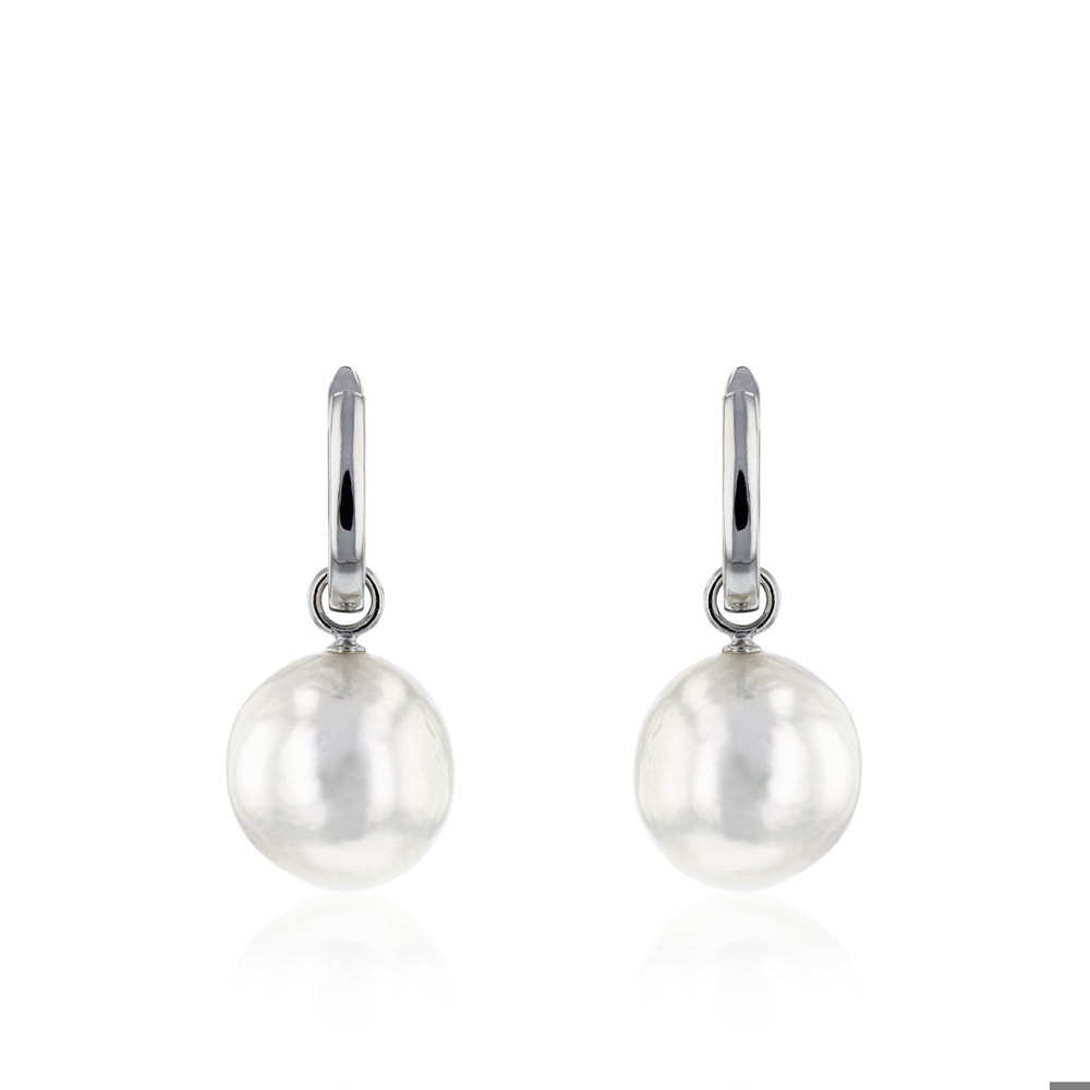 AURONOS pearl earrings in 925 silver with Ming pearls 12-13mm