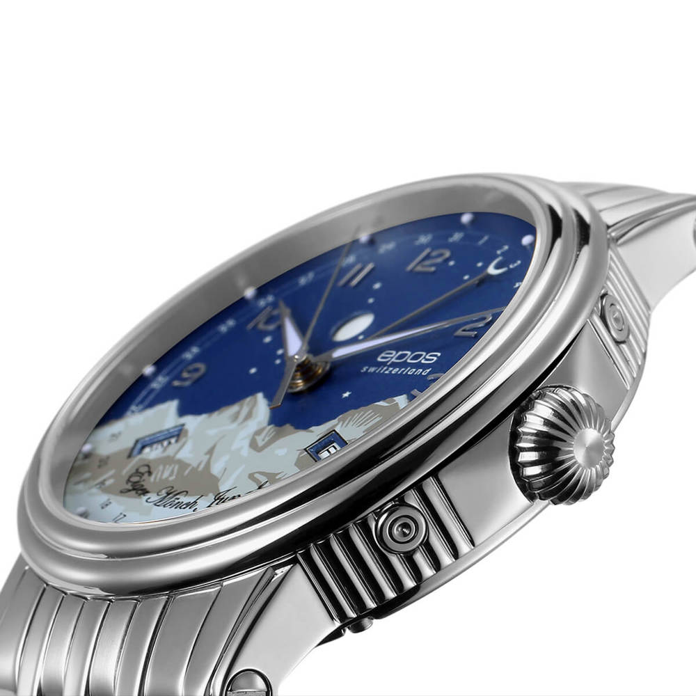 Epos Artistry 3391 Moon phase Eiger, Monk and Virgin Edition and stainless steel band