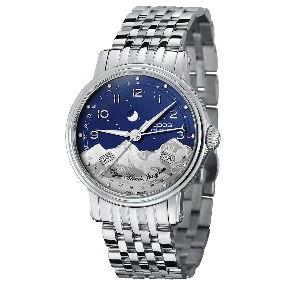 Epos Artistry 3391 Moon phase Eiger, Monk and Virgin Edition and stainless steel band