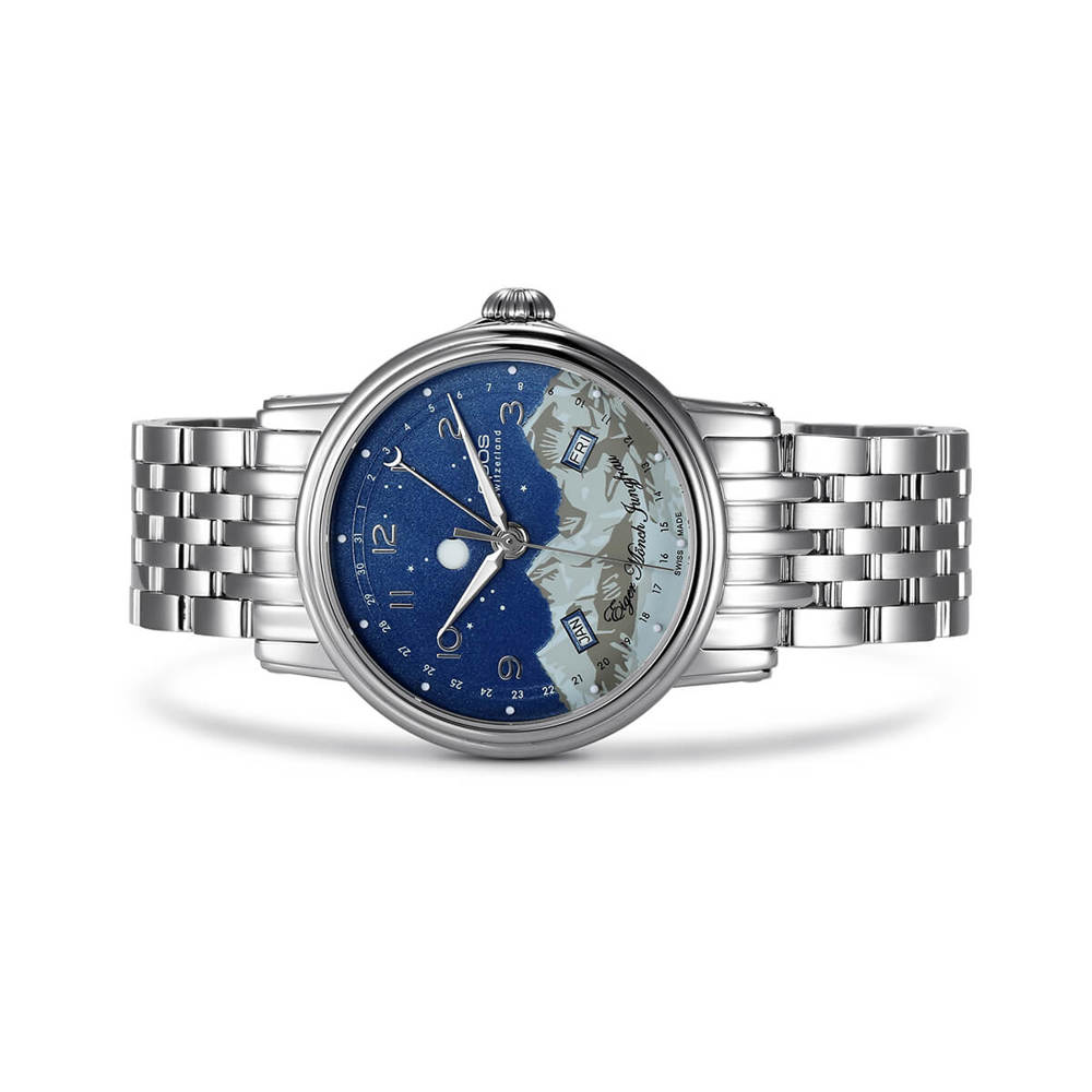 Epos Artistry 3391 Moon phase Eiger, Monk and Virgin Edition and stainless steel band