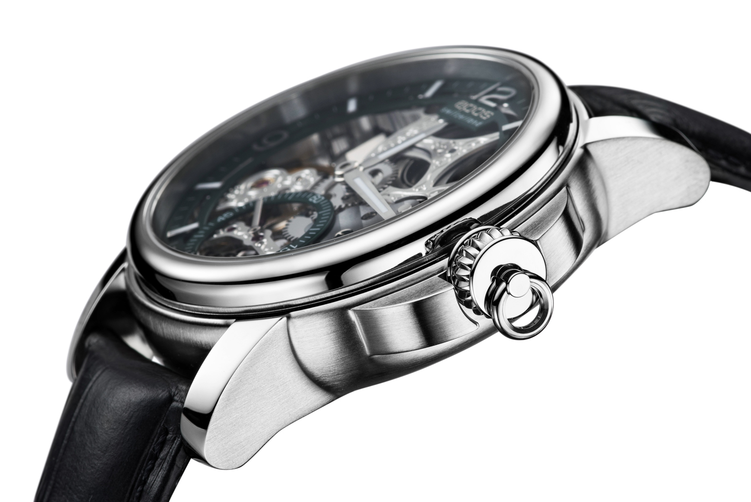 Epos Artistry 3429 Skelettiert Limited Edition Handaufzug Grün mit Lederband