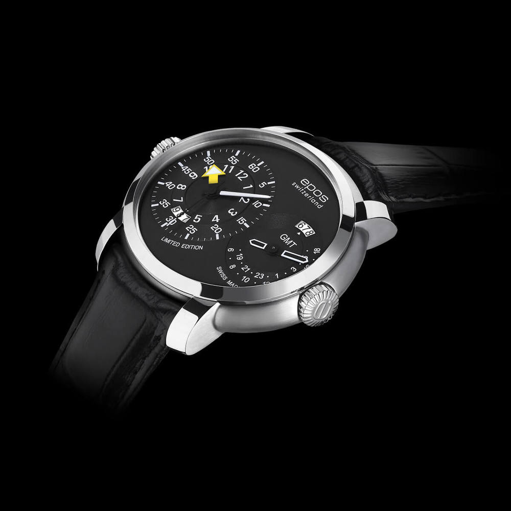 Epos Artistry 3400 GMT Limited Edition Schwarz mit Lederband