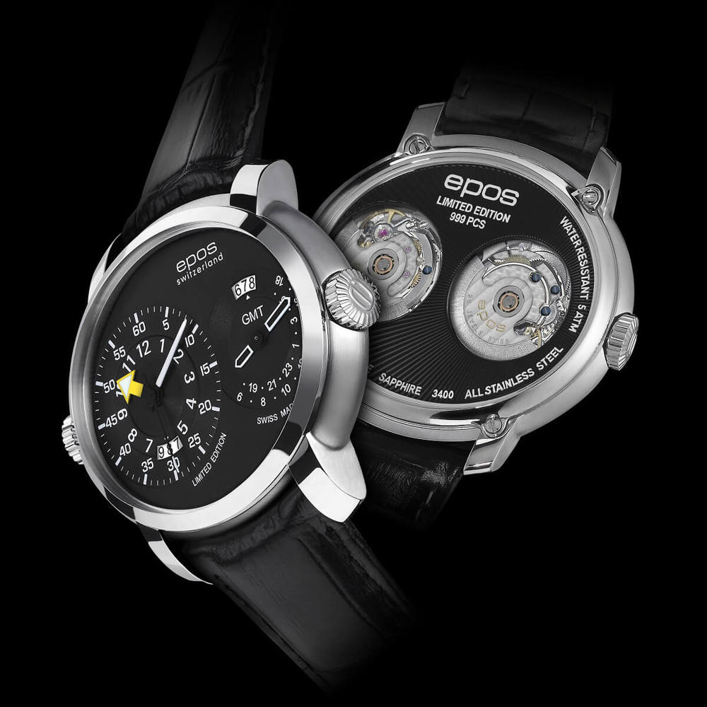 Epos Artistry 3400 GMT Limited Edition Schwarz mit Lederband