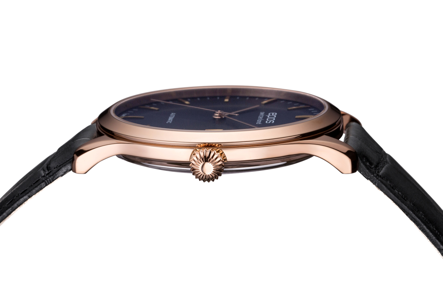 Epos Timeless 3420 Date doré rose bleu avec bracelet en cuir