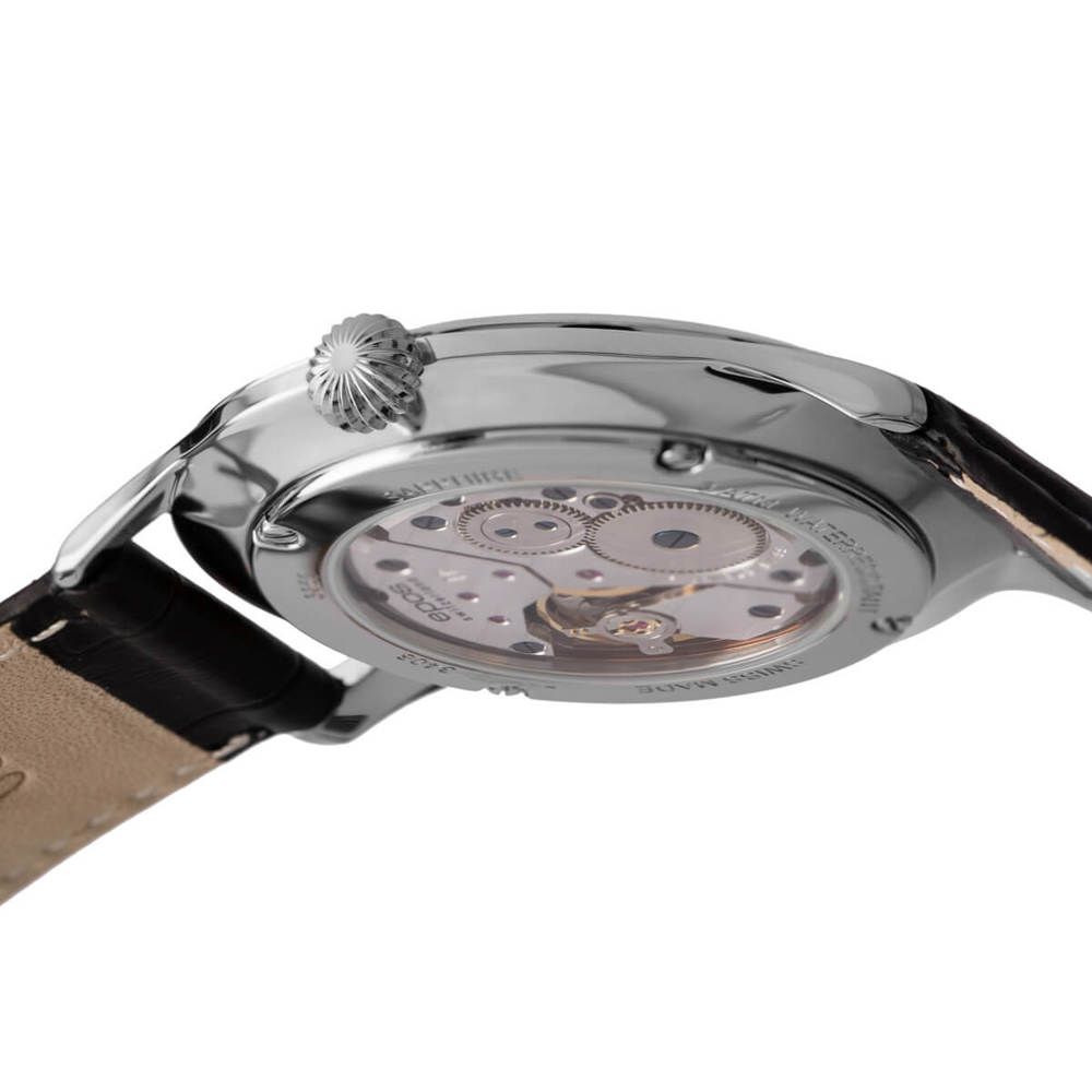 Epos Timeless 3408 Small Second Hand Winding Dark Grey with Leather Strap