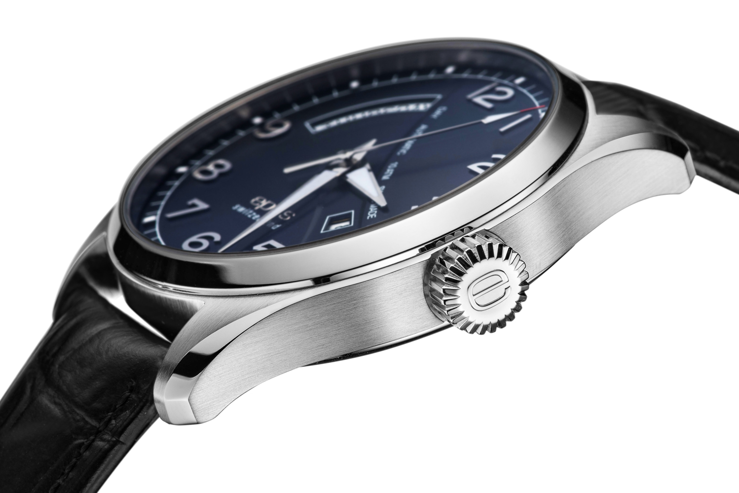 Epos Timeless 3402 Day Date Blau mit Lederband