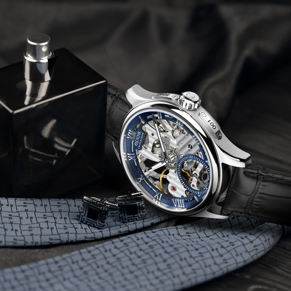 Epos Timeless 3500 Skelettiert limited Edition Blau mit Lederband