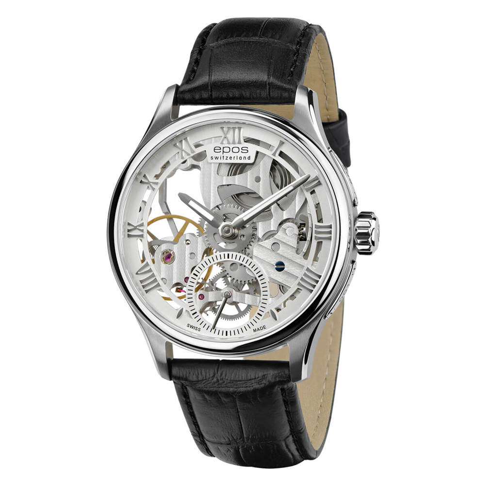 Epos Timeless 3500 Skelettiert Limited Edition Silber mit Lederband