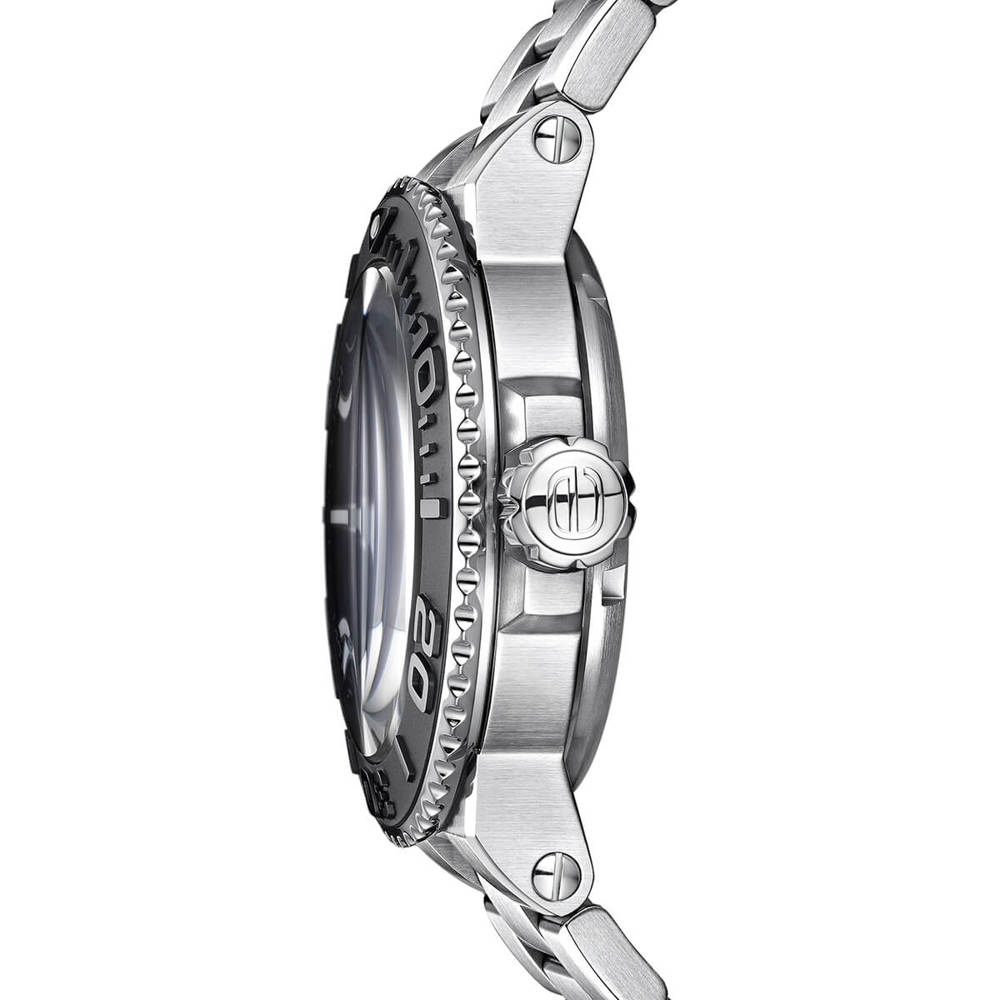 Epos Sport 3441 Diver Day Date Schwarz mit Edelstahlband