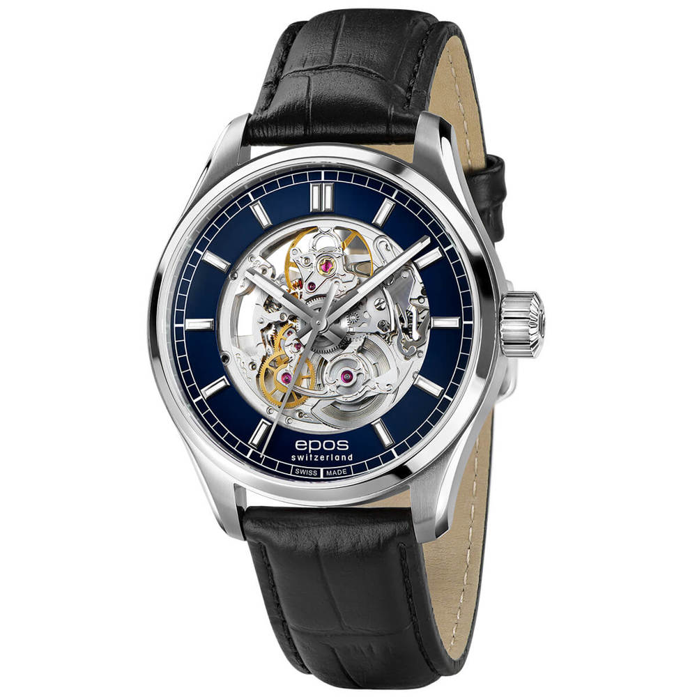 Epos Timeless 3501 Skelettiert Blau mit Lederband