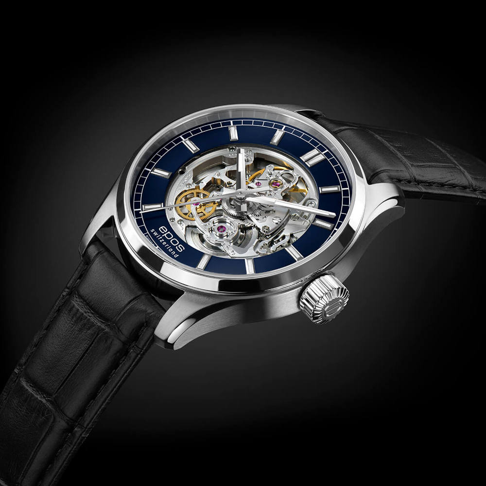 Epos Timeless 3501 Skelettiert Blau mit Lederband