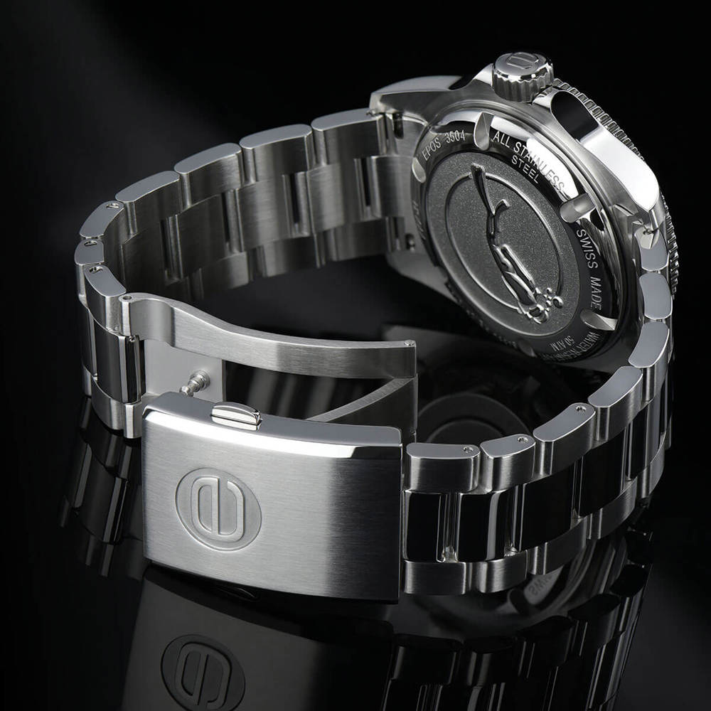 Epos Sport 3504 Diver Date Green with Stainless Steel Bracelet