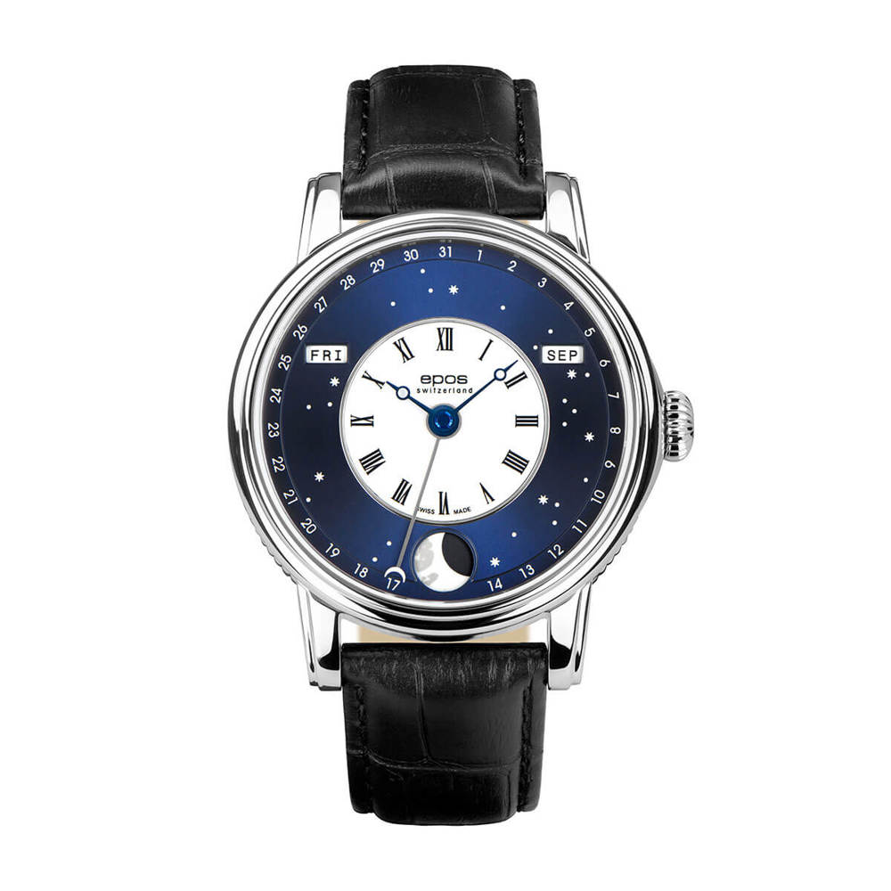 Epos Artistry 3439 Big Moon Verso-Style Blau mit Lederband