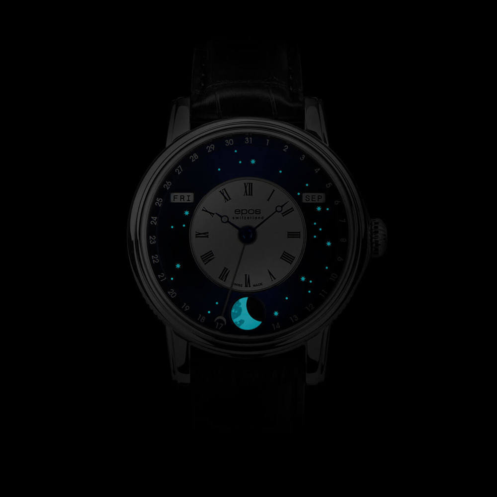 Epos Artistry 3439 Big Moon Verso-Style Blau mit Lederband