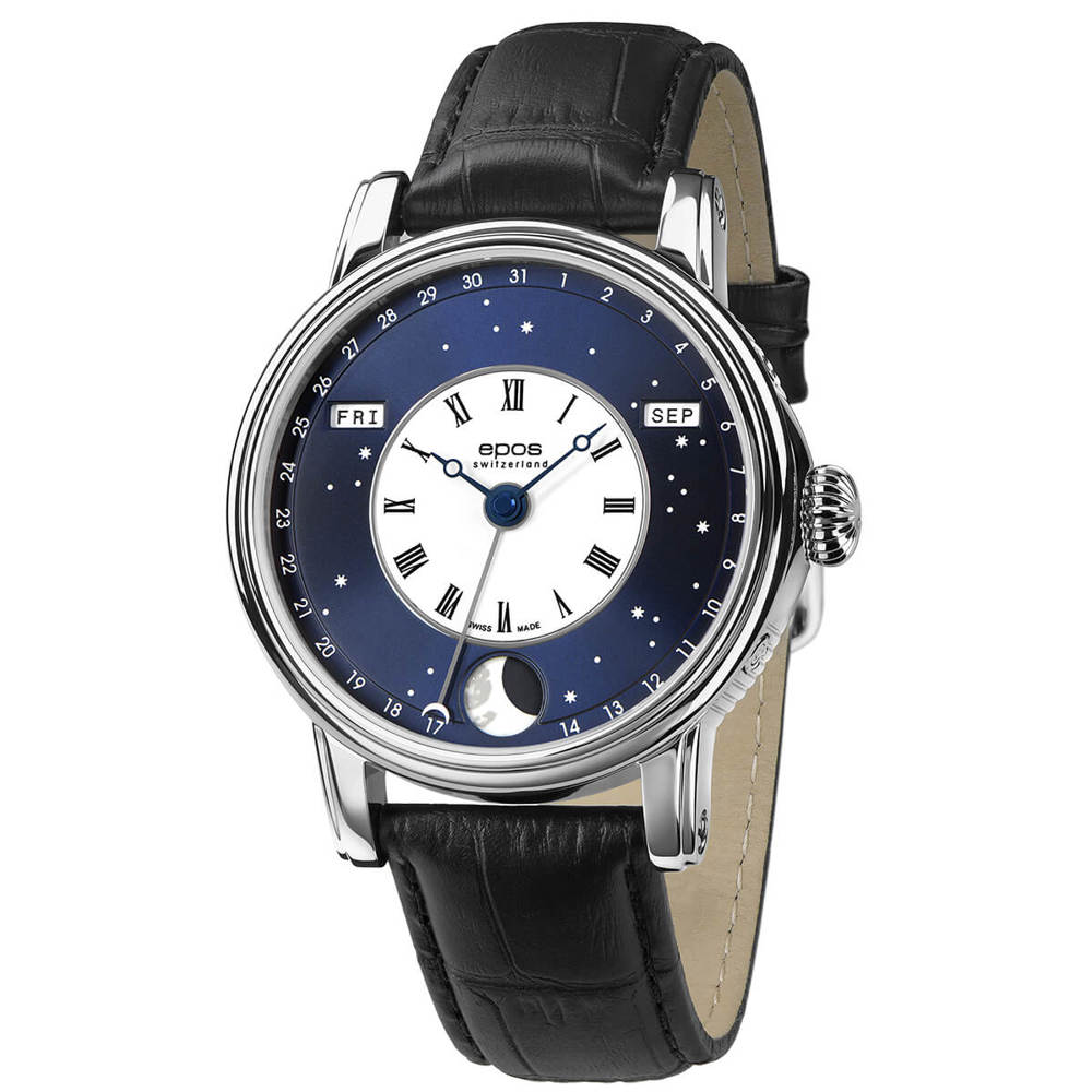 Epos Artistry 3439 Big Moon Verso-Style Blau mit Lederband