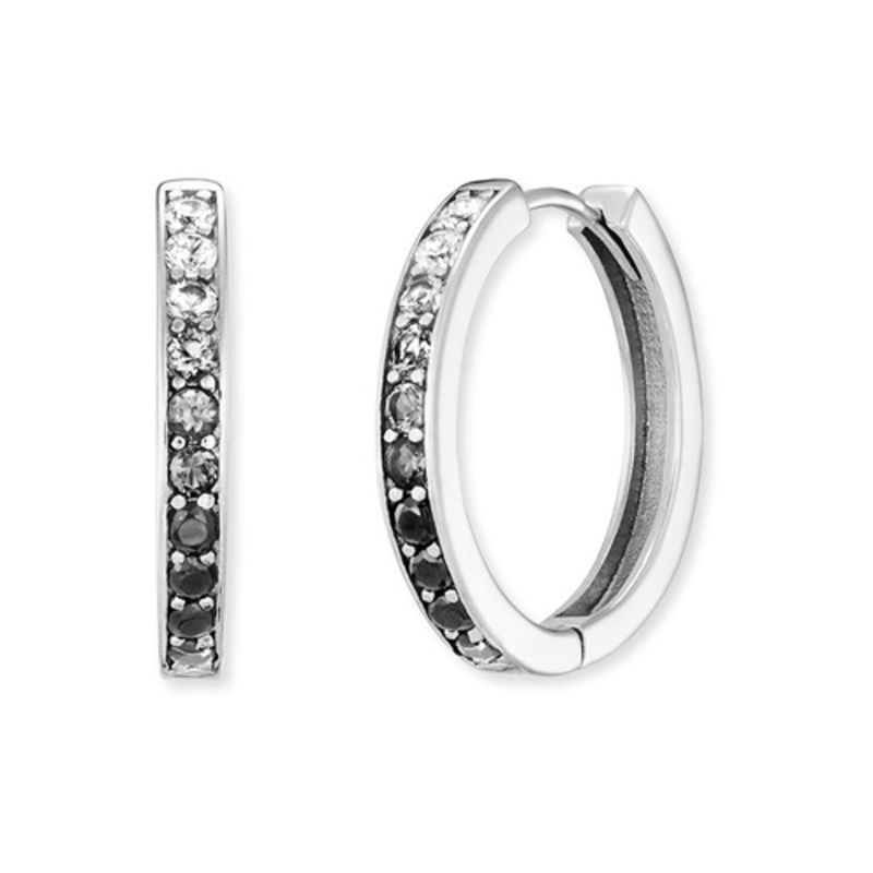 Engelsrufer hoop earrings Shade 925 silver with zirconia Ø 21mm