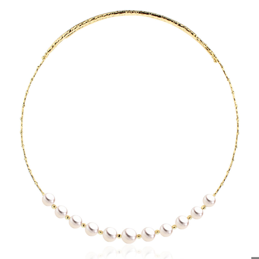 Auronos Perlen Collier 18K Gelbgold