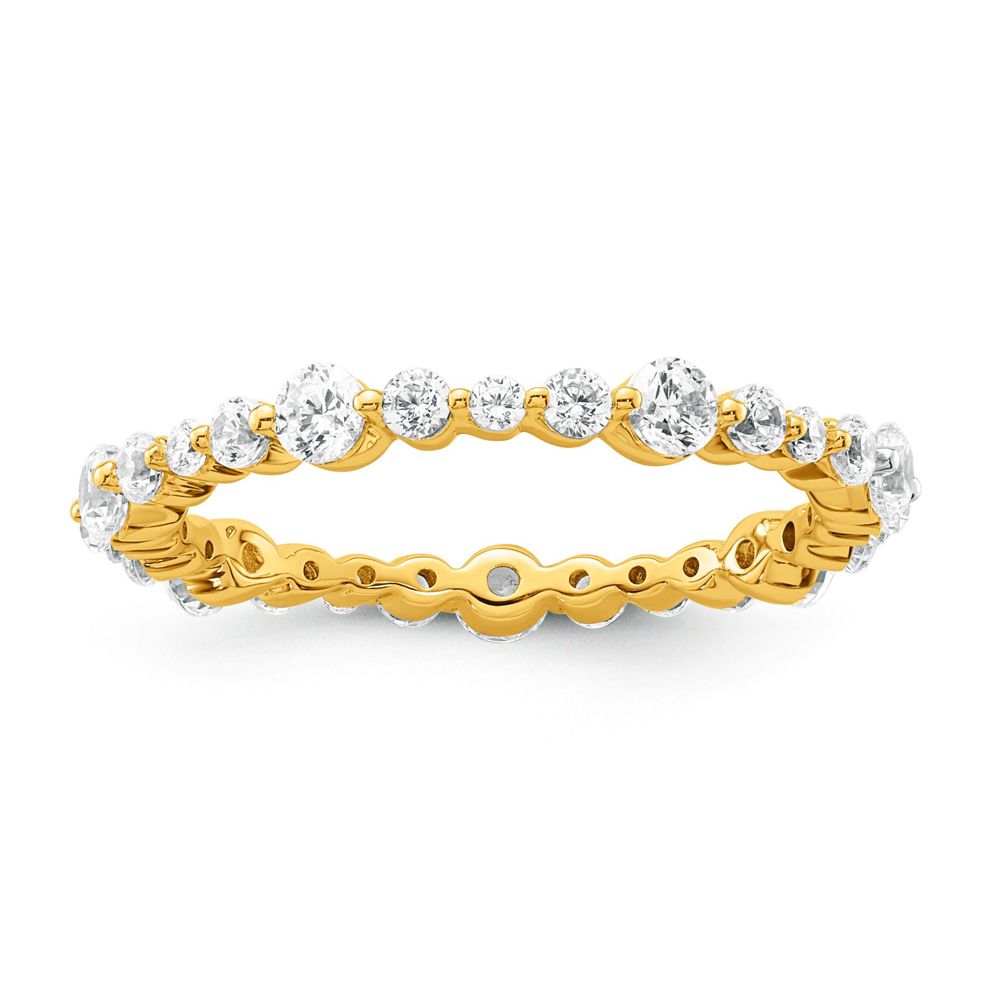 Bague AURONOS Lab Diamonds en or jaune 14 carats, 1 ct VS F