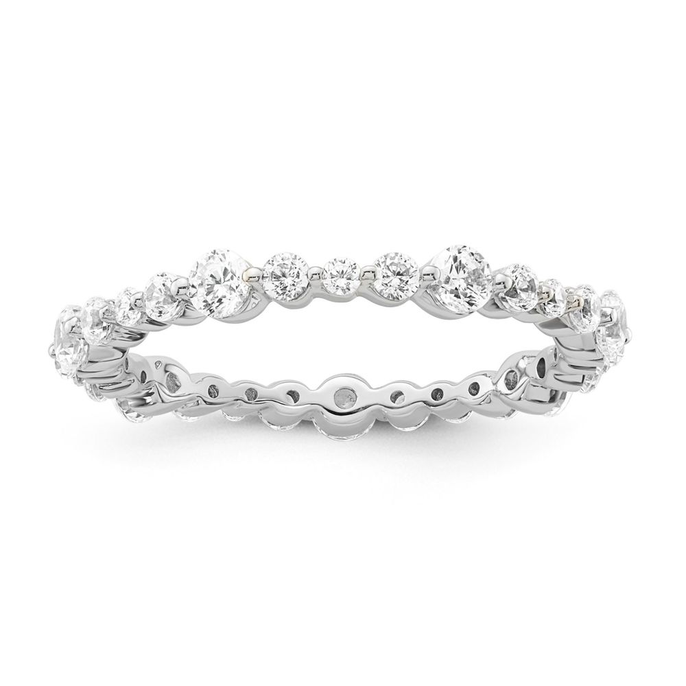 Bague AURONOS Lab Diamonds en or blanc 14 carats, 1 ct VS F