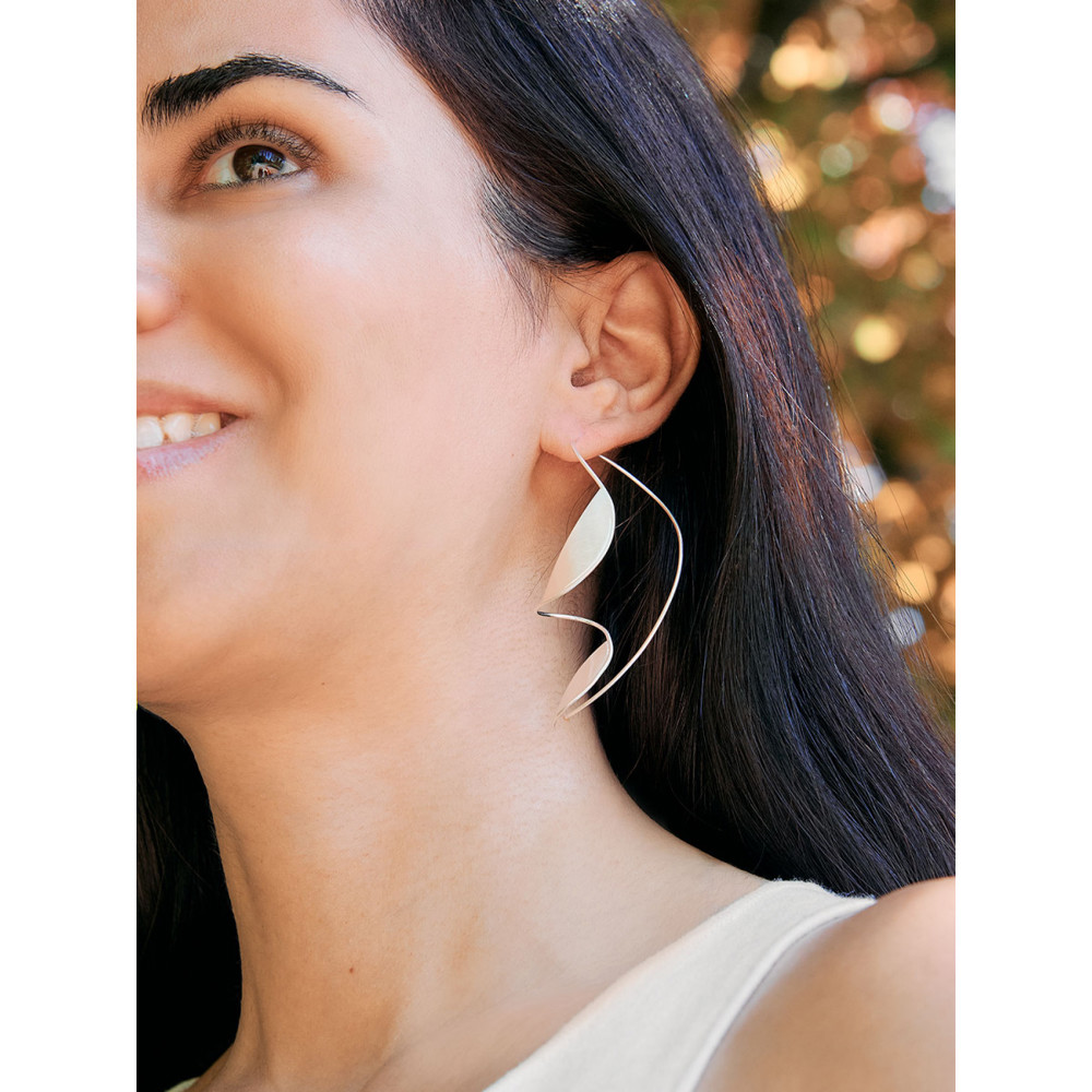 Boucles d'oreilles AURONOS Silverline en argent 925