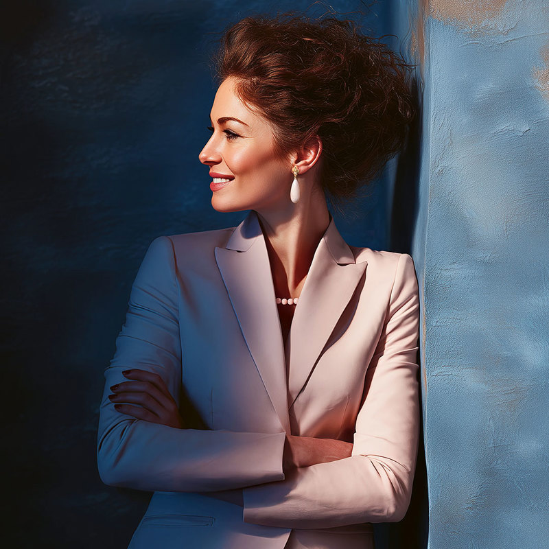 Ohrhänger "Fleur de Lys" in Rotgold mit Brillanten und hellrosa-weissen Korallen.